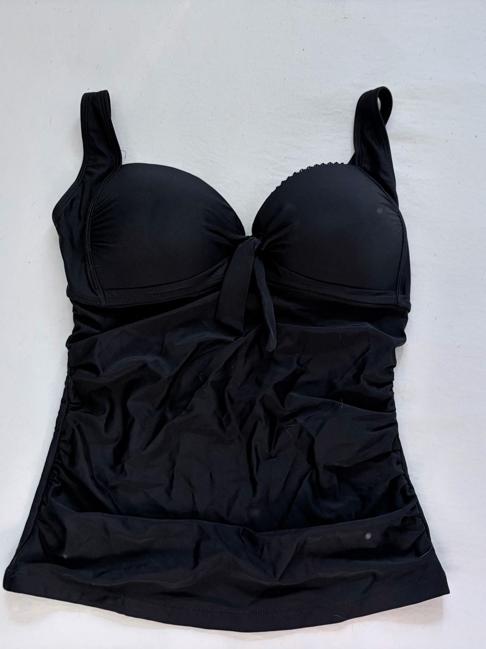 Women's Black Tankini Top with Molded Cups